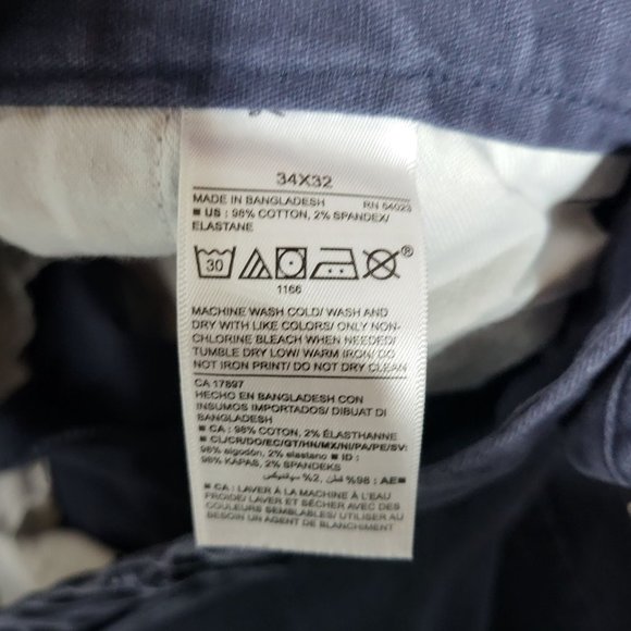 Old Navy Mens Navy Ultimate Slim Built-In Flex Pants Size 34/32 Career Office - Picture 5 of 9